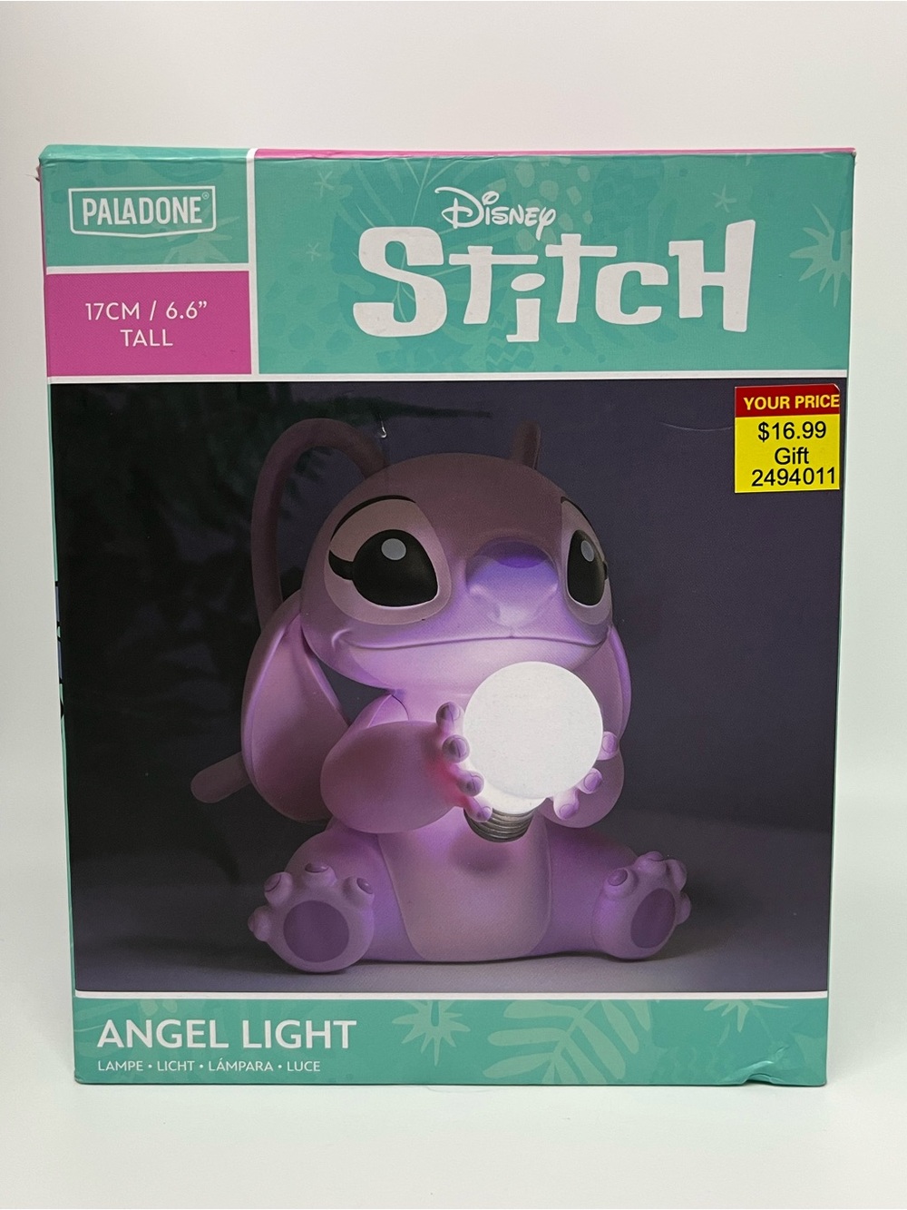 Disney Stitch Angel Light - Pink Night Lamp